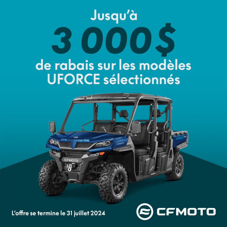 Off Road 104 Promotion CF Moto Uforce Juin 2024